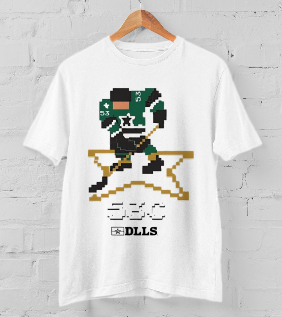 Dallas DLLS Hockey Star Pixel Art Collection T-Shirt