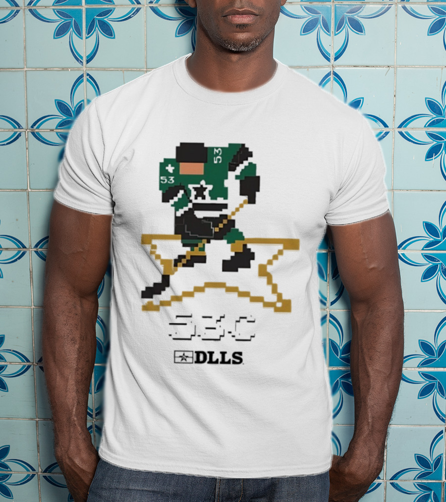 Dallas DLLS Hockey Star Pixel Art Collection T-Shirt