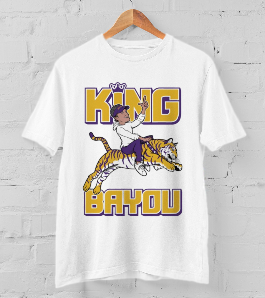 King Of The Bayou Tiger Riding Victory T-Shirt