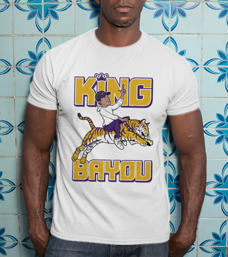 King Of The Bayou Tiger Riding Victory T-Shirt