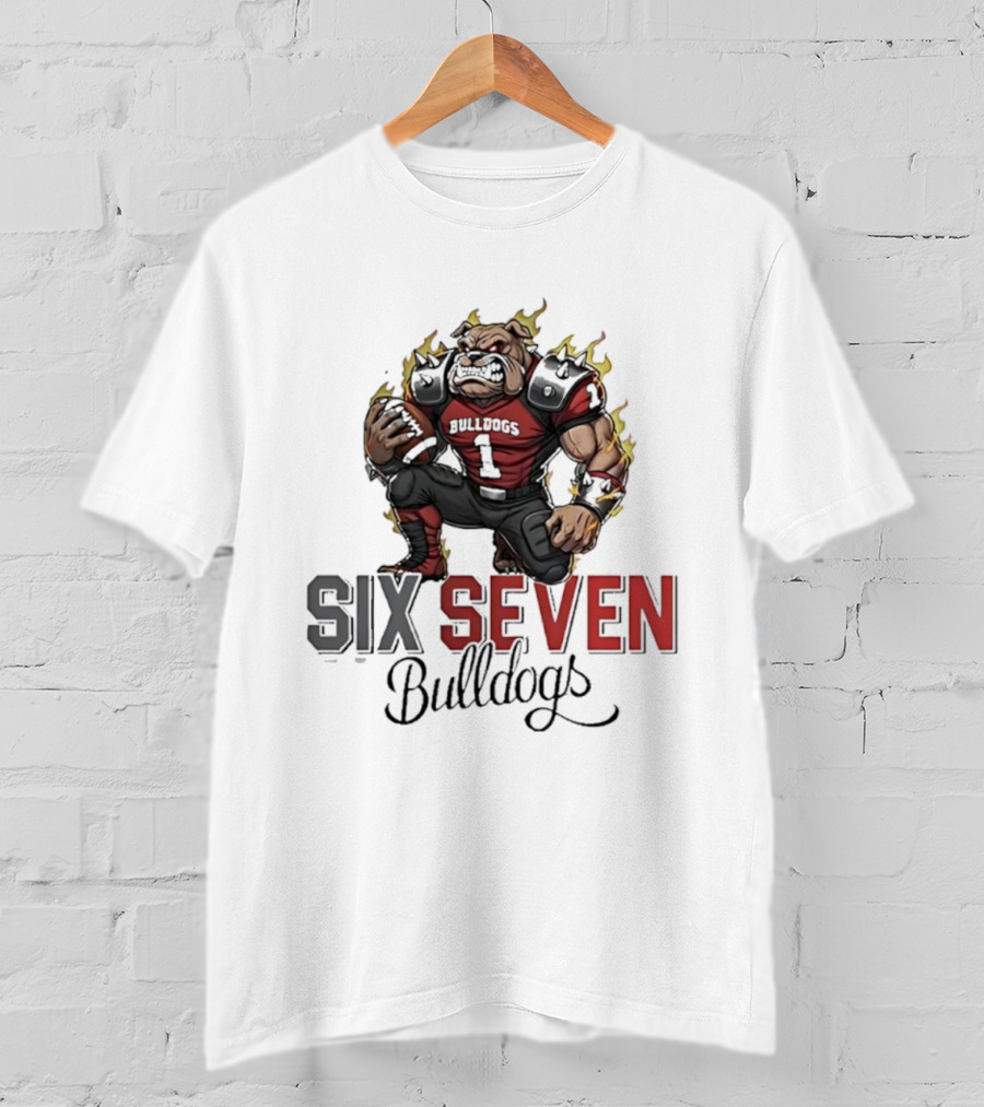 Six Seven Bulldogs Mascot Football Georgia T-Shirt