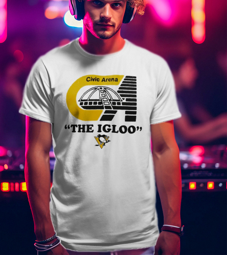 Civic Arena The Igloo Pittsburgh Penguins Retro Style T-Shirt