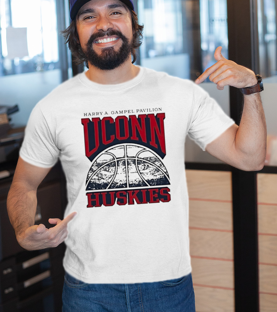 UConn Huskies Harry A Gampel Pavilion Basketball T-Shirt