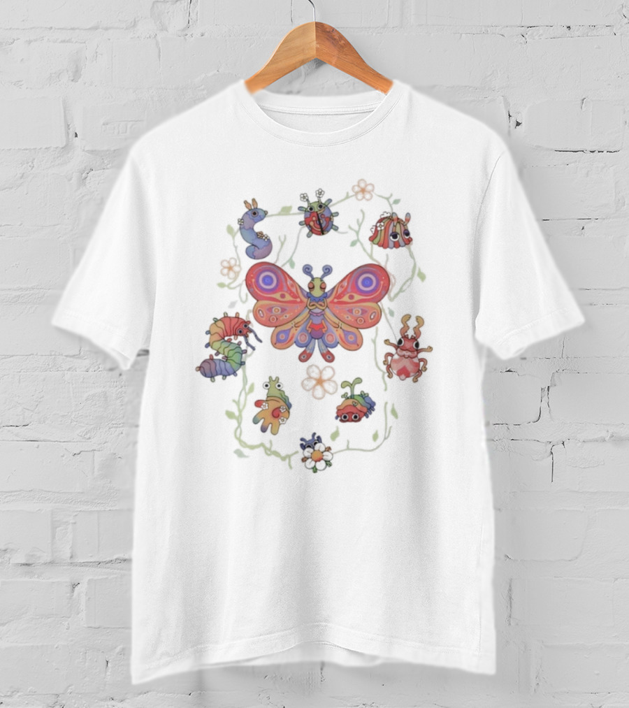 Welcome Home The Bugologists Board Colorful Butterfly Beetles Caterpillars T-Shirt