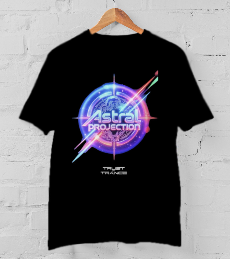 Astral Projection Trust In Trances Psychedelic Journey Circular Emblem T-Shirt