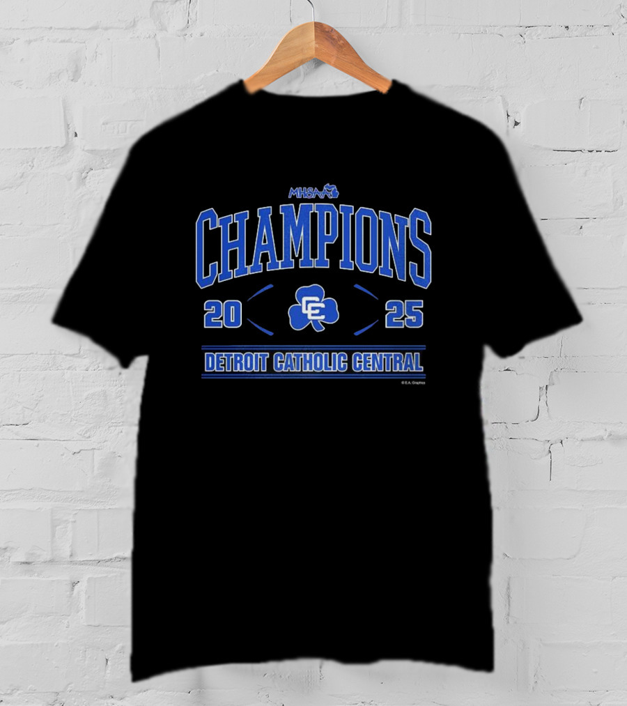 Detroit Catholic Central MHSAA 2025 Football Champions Division 1 T-Shirt