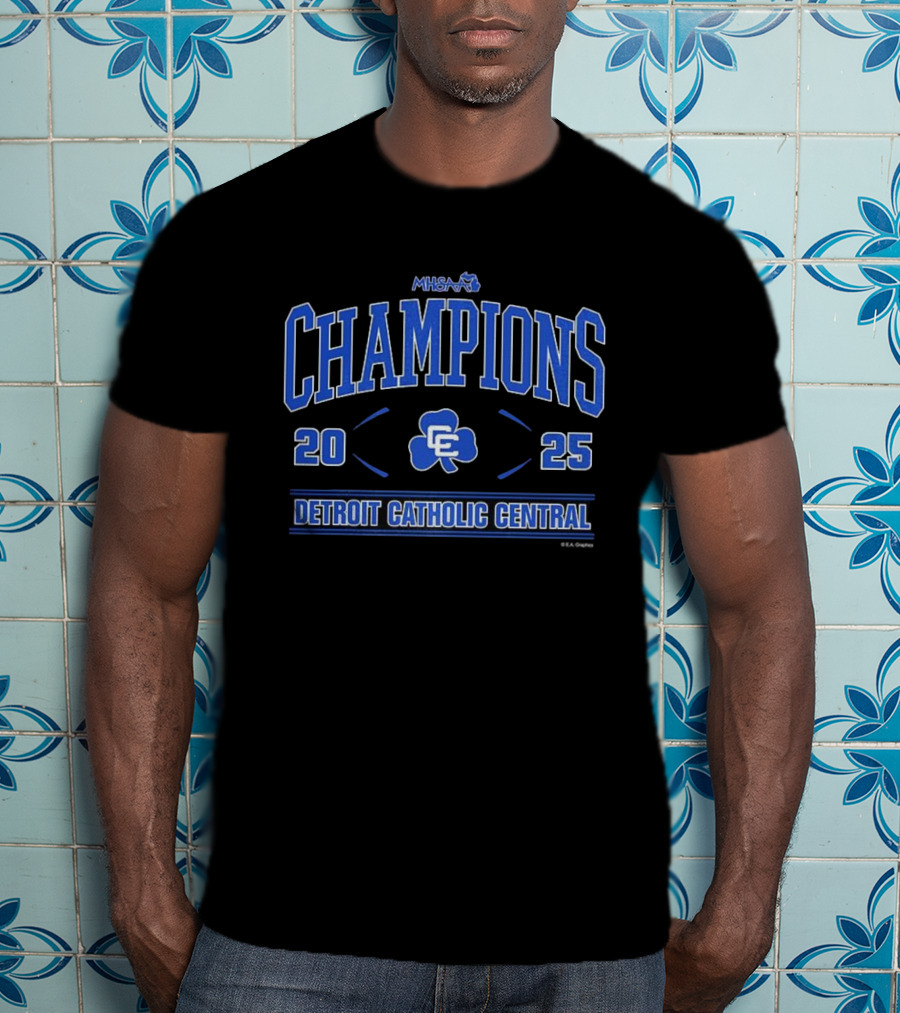 Detroit Catholic Central MHSAA 2025 Football Champions Division 1 T-Shirt