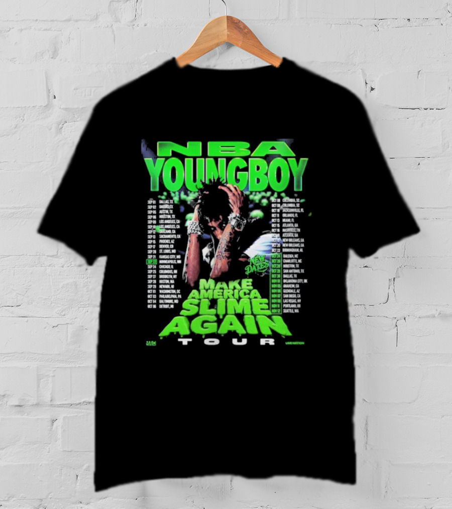 NBA YoungBoy Make America Slime Again Tour 2025 New Dates T-Shirt