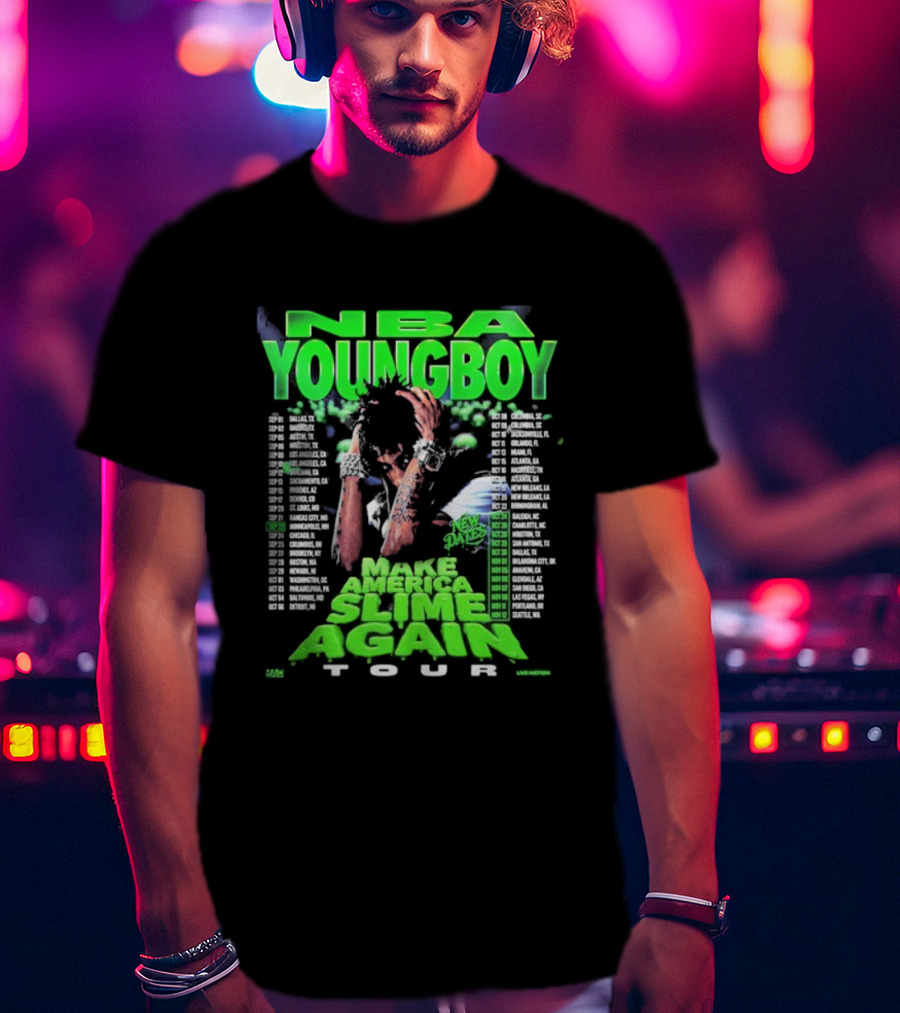 NBA YoungBoy Make America Slime Again Tour 2025 New Dates T-Shirt