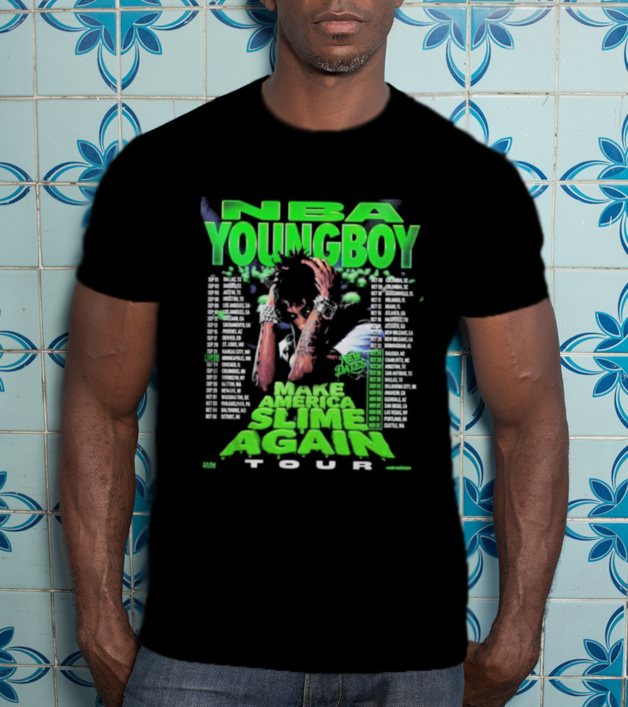 NBA YoungBoy Make America Slime Again Tour 2025 New Dates T-Shirt