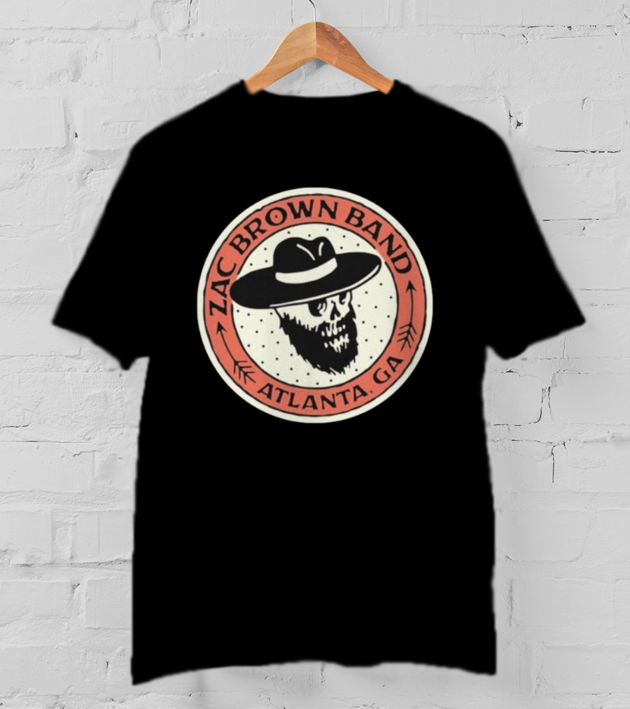 Zac Brown Band Bearded Skull Atlanta GA T-Shirt