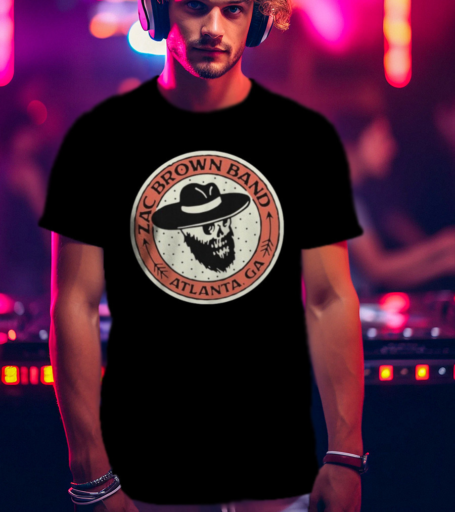 Zac Brown Band Bearded Skull Atlanta GA T-Shirt
