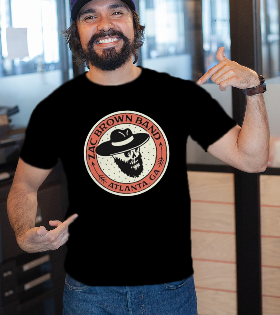 Zac Brown Band Bearded Skull Atlanta GA T-Shirt