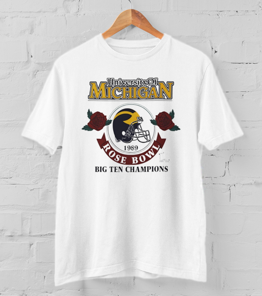 University Of Michigan Wolverines Rose Bowl Big Ten Champions T-Shirt