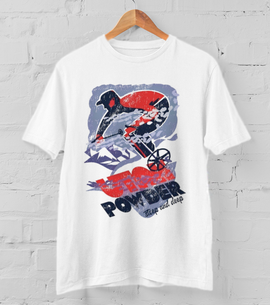 Utah Utes Football Steep Powder Skiing T-Shirt