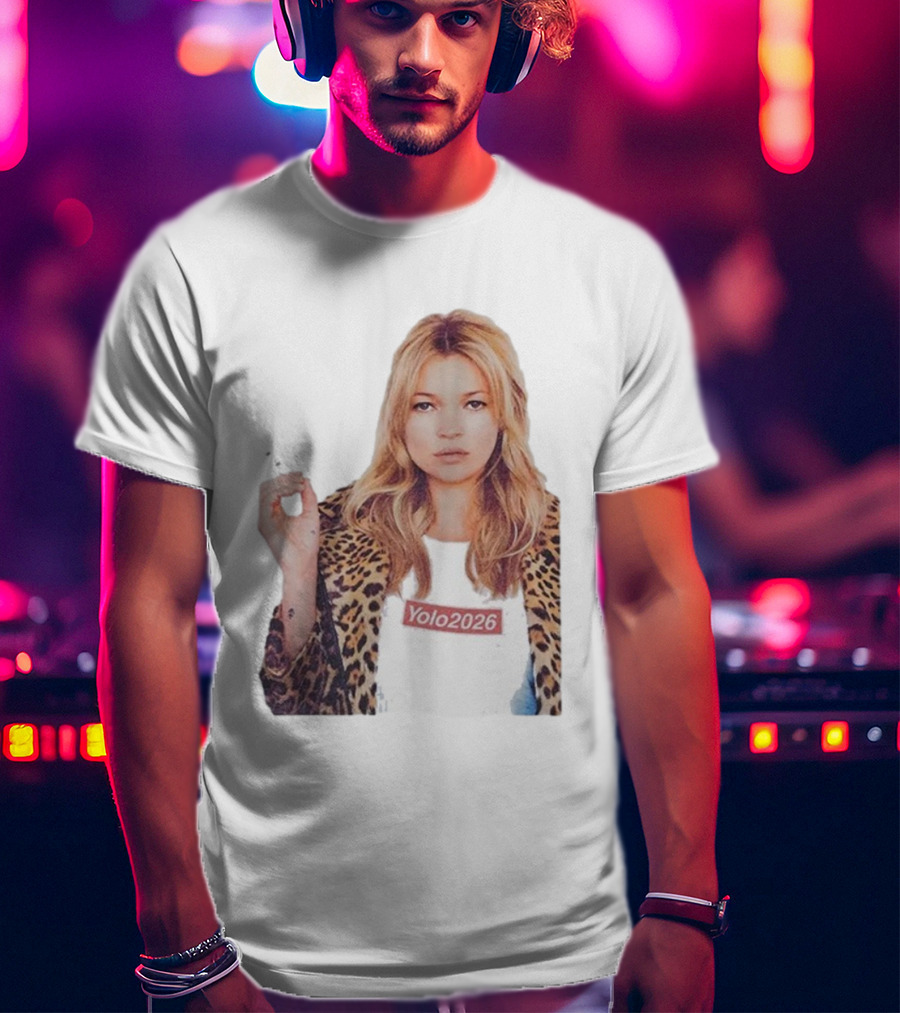 Shimmi Yolo 2026 Kate Moss Leopard Print Style T-Shirt