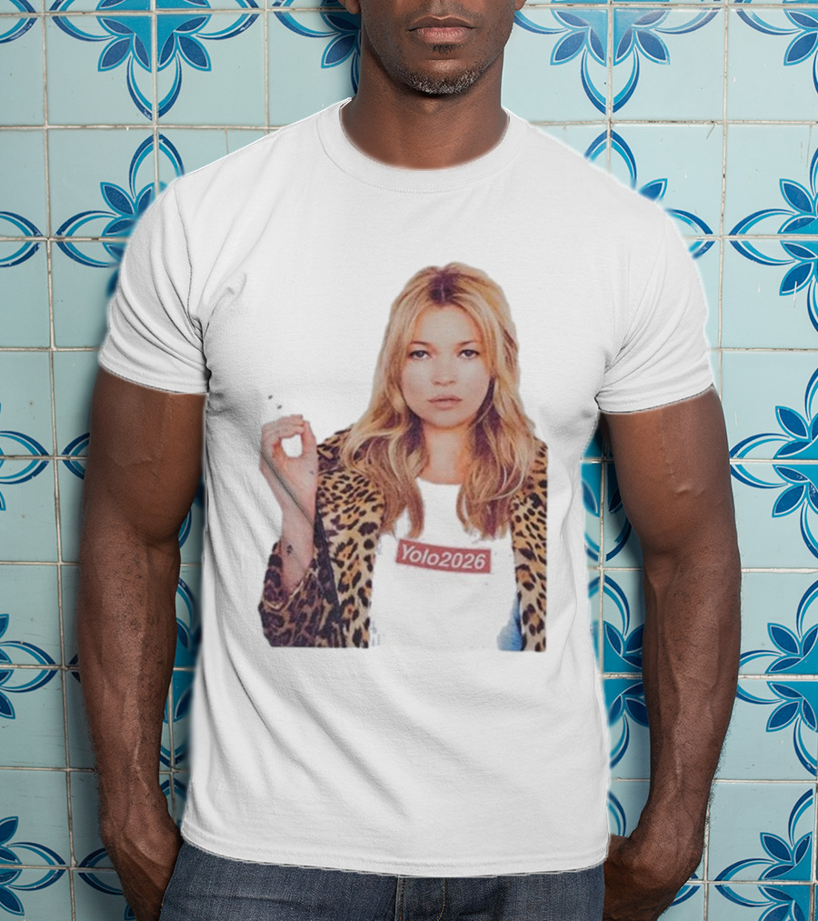 Shimmi Yolo 2026 Kate Moss Leopard Print Style T-Shirt