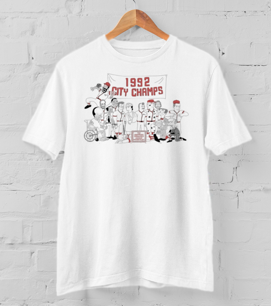1992 City Champs The Simpsons Homer At The Bat T-Shirt