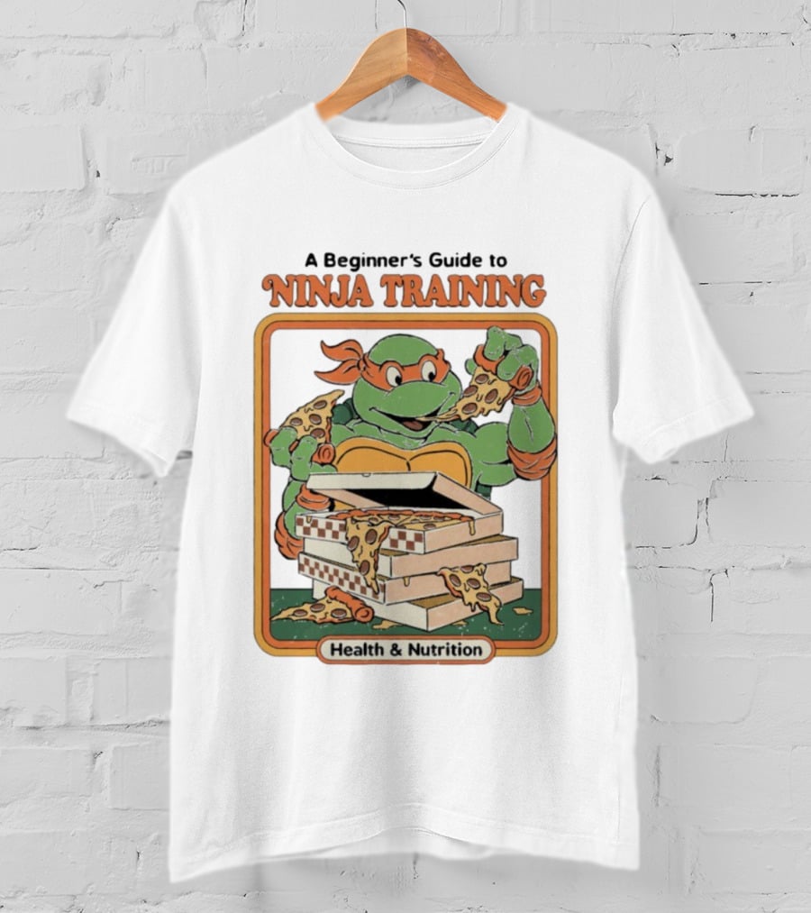 A Beginner’s Guide To Ninja Training Pizza Eating Health And Nutrition T-Shirt