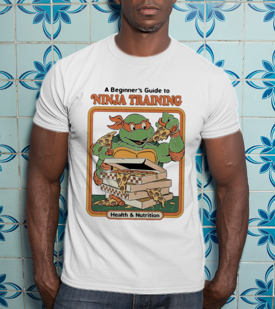 A Beginner’s Guide To Ninja Training Pizza Eating Health And Nutrition T-Shirt