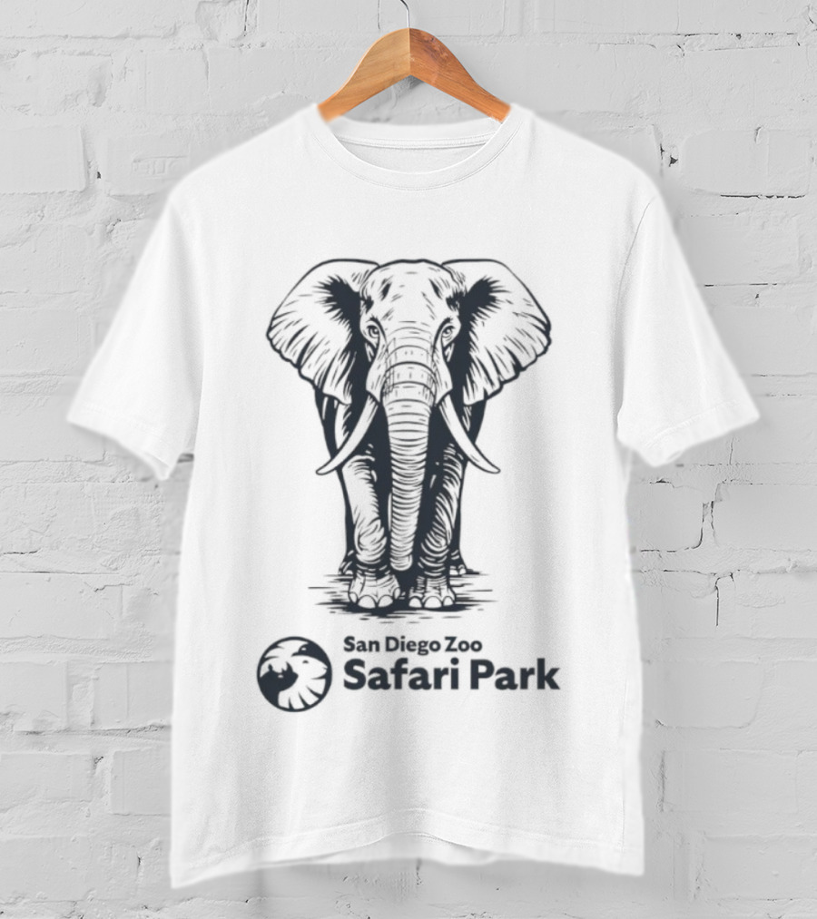 San Diego Zoo Safari Park Etched Elephant T-Shirt