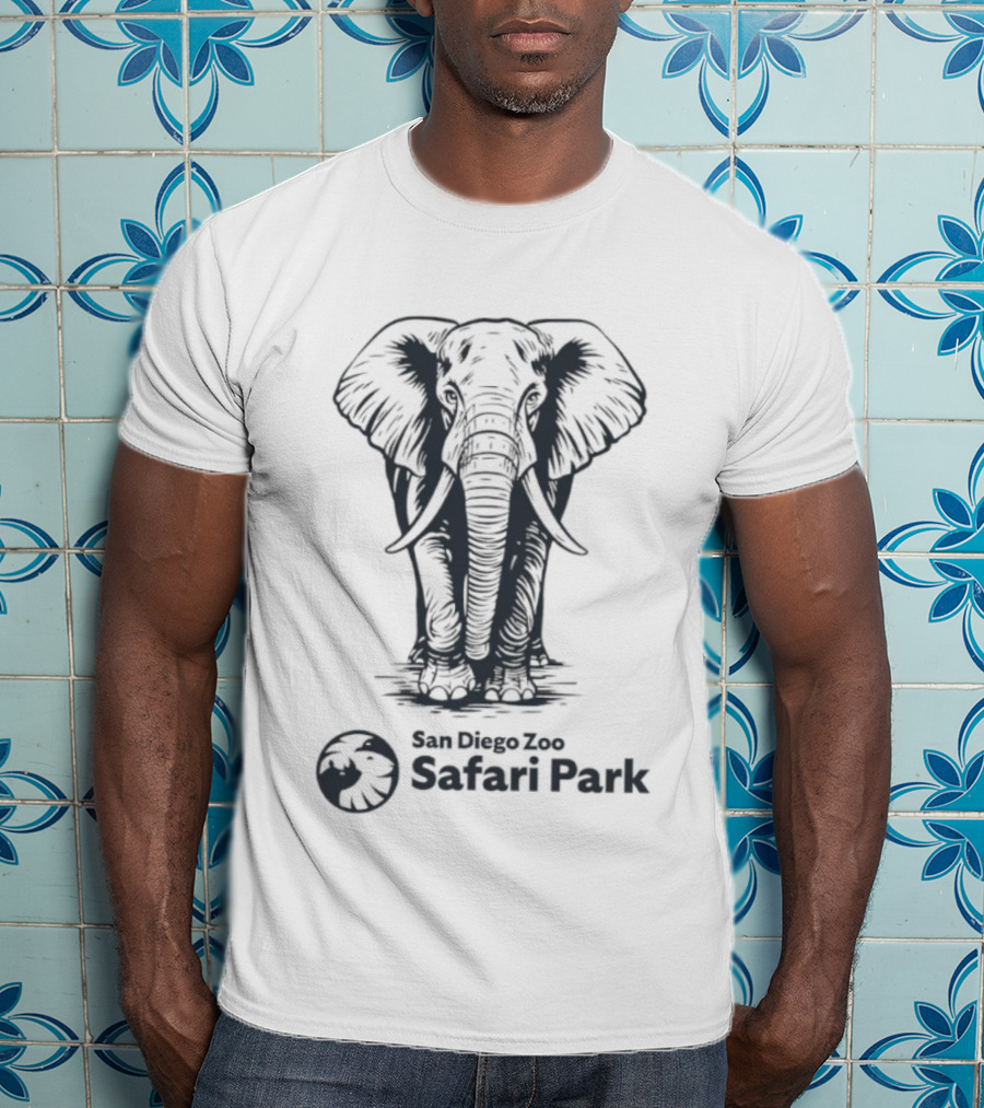 San Diego Zoo Safari Park Etched Elephant T-Shirt