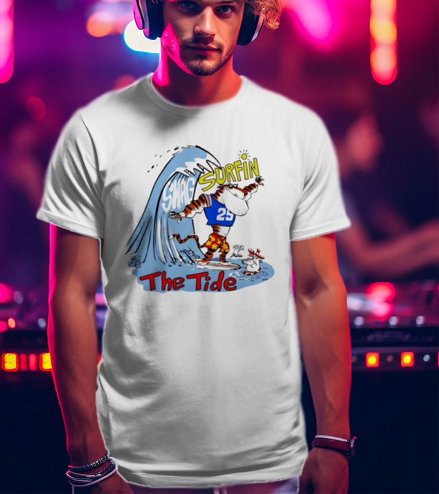 Auburn Tigers Vs Alabama Crimson Tide Swag Surfin The Tide Sports Fan Rivalry T-Shirt