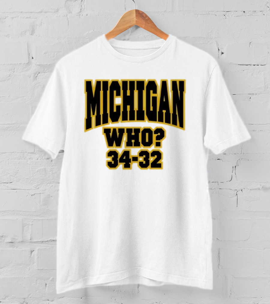 Michigan Who 34-32 T-Shirt