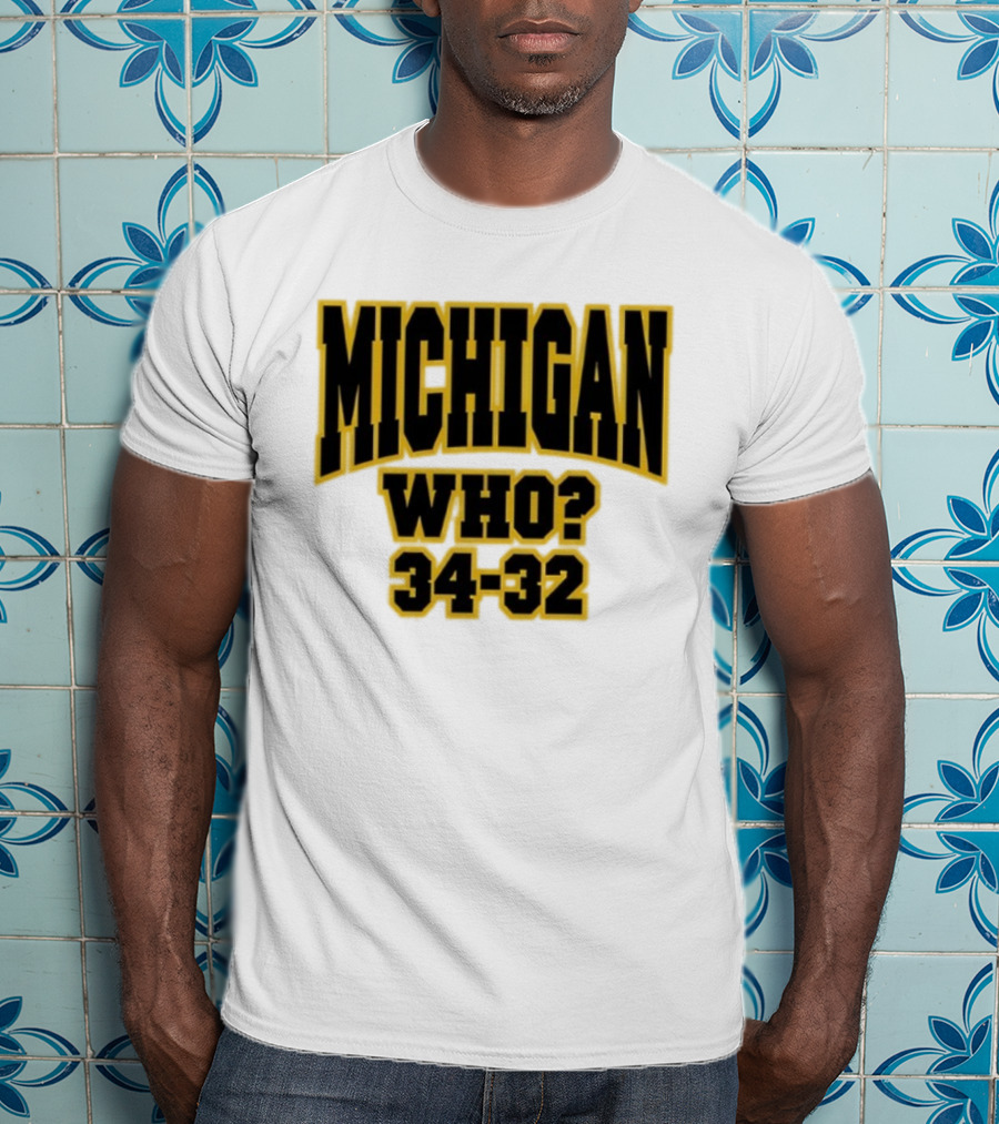 Michigan Who 34-32 T-Shirt