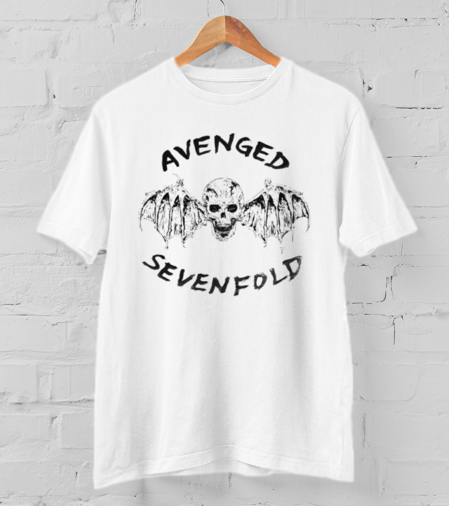 Avenged Sevenfold Bat Skull Classic White Concert T-Shirt