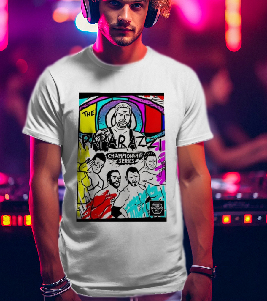 The Paparazzi Championship Series Vibrant Retro Wrestling Art T-Shirt