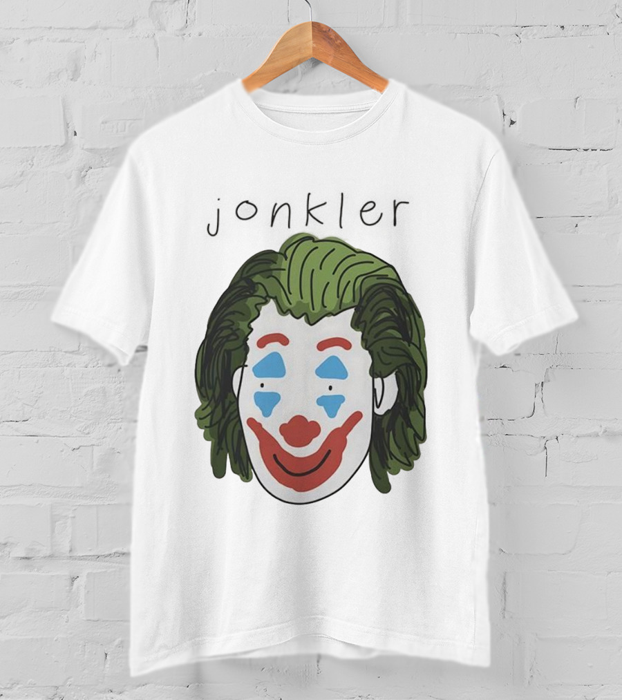 Jonkler Joker Face Green Hair Clown Makeup T-Shirt