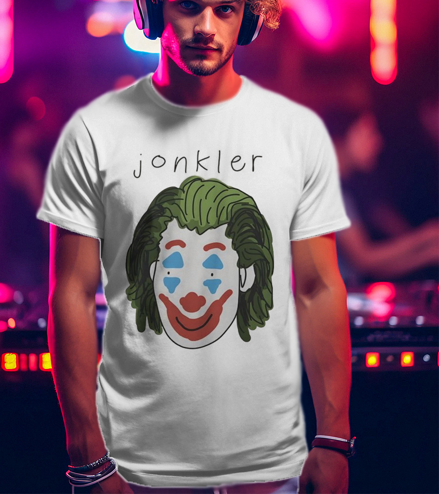 Jonkler Joker Face Green Hair Clown Makeup T-Shirt