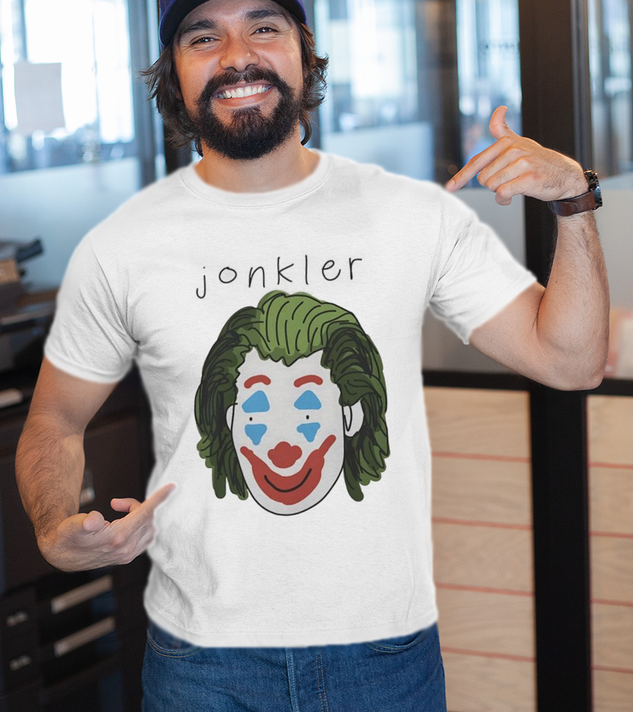 Jonkler Joker Face Green Hair Clown Makeup T-Shirt