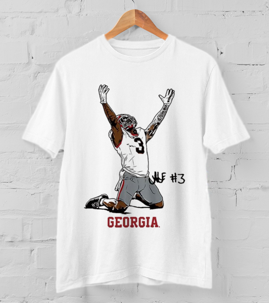 Nate Frazier Georgia Bulldogs Football NFL #13 End Zone Celebration T-Shirt