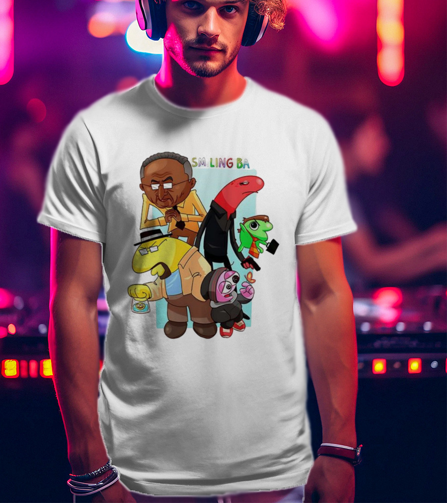 Smiling Bad Characters Friends Cartoon Style T-Shirt