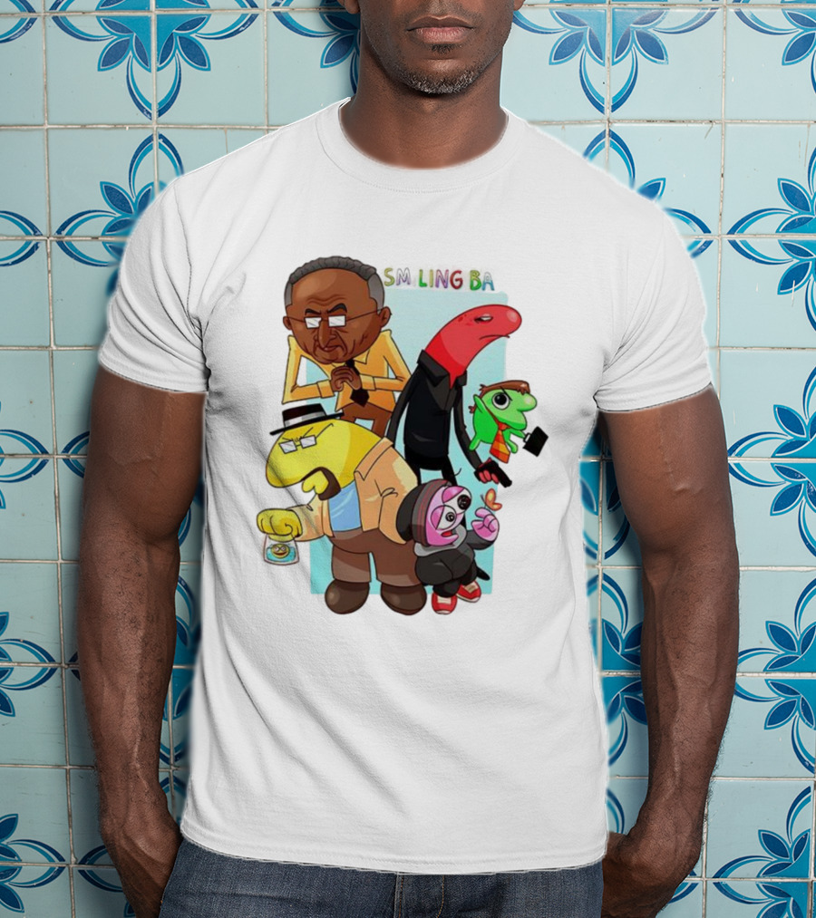 Smiling Bad Characters Friends Cartoon Style T-Shirt