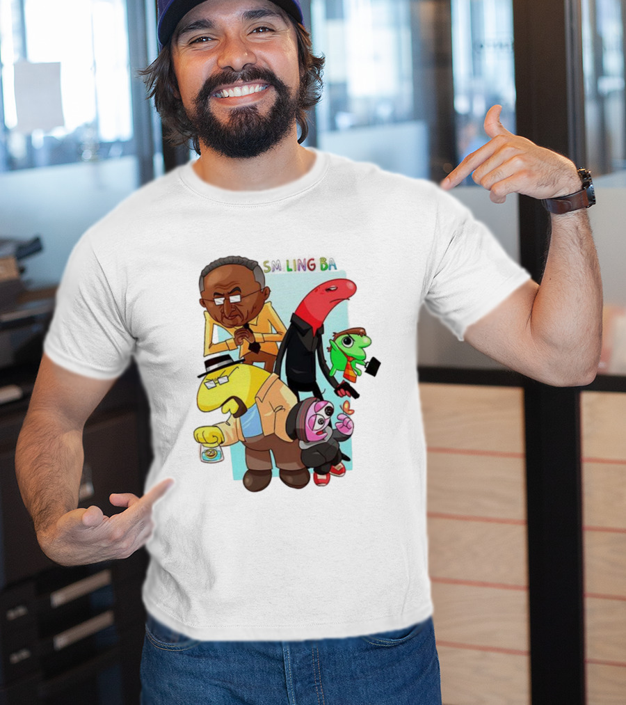 Smiling Bad Characters Friends Cartoon Style T-Shirt