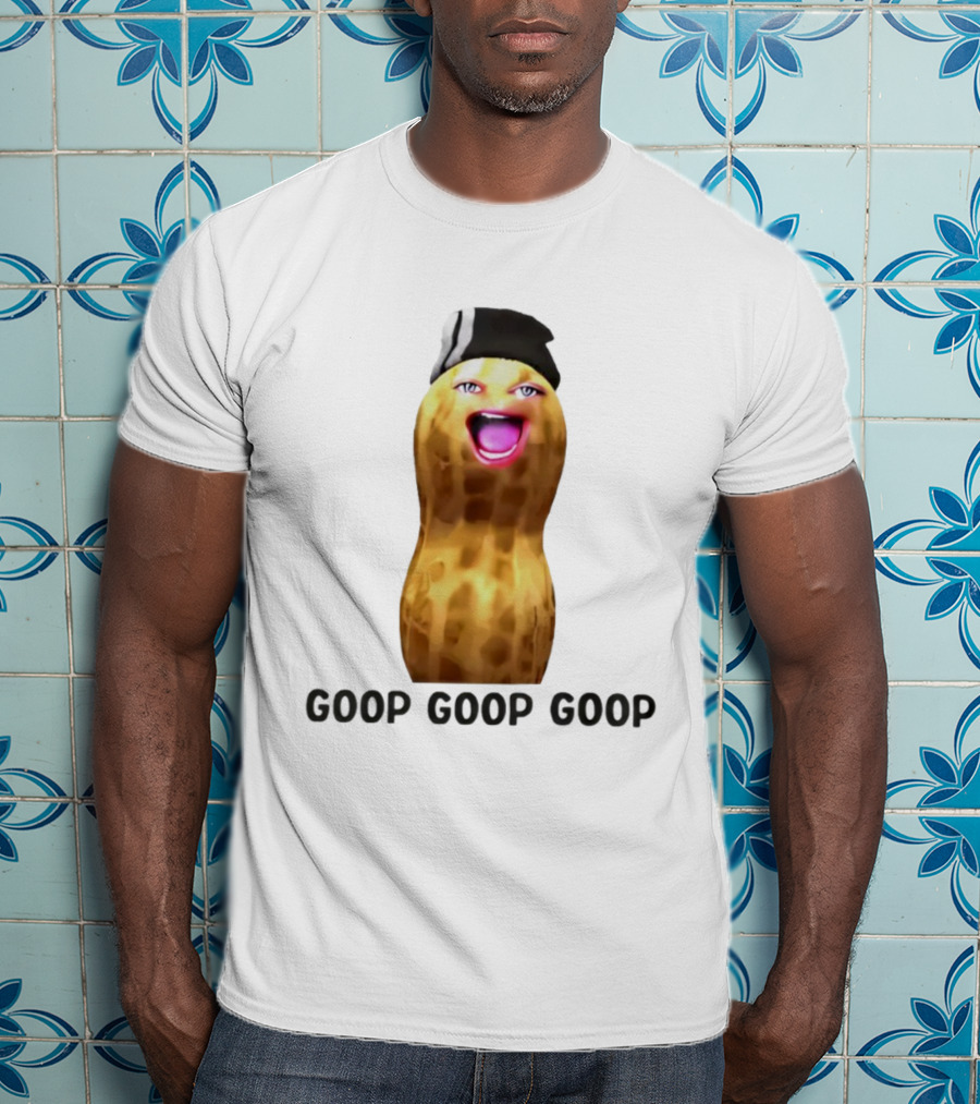 GOOP GOOP GOOP The Burnt Peanut Character With Beanie Hat T-Shirt
