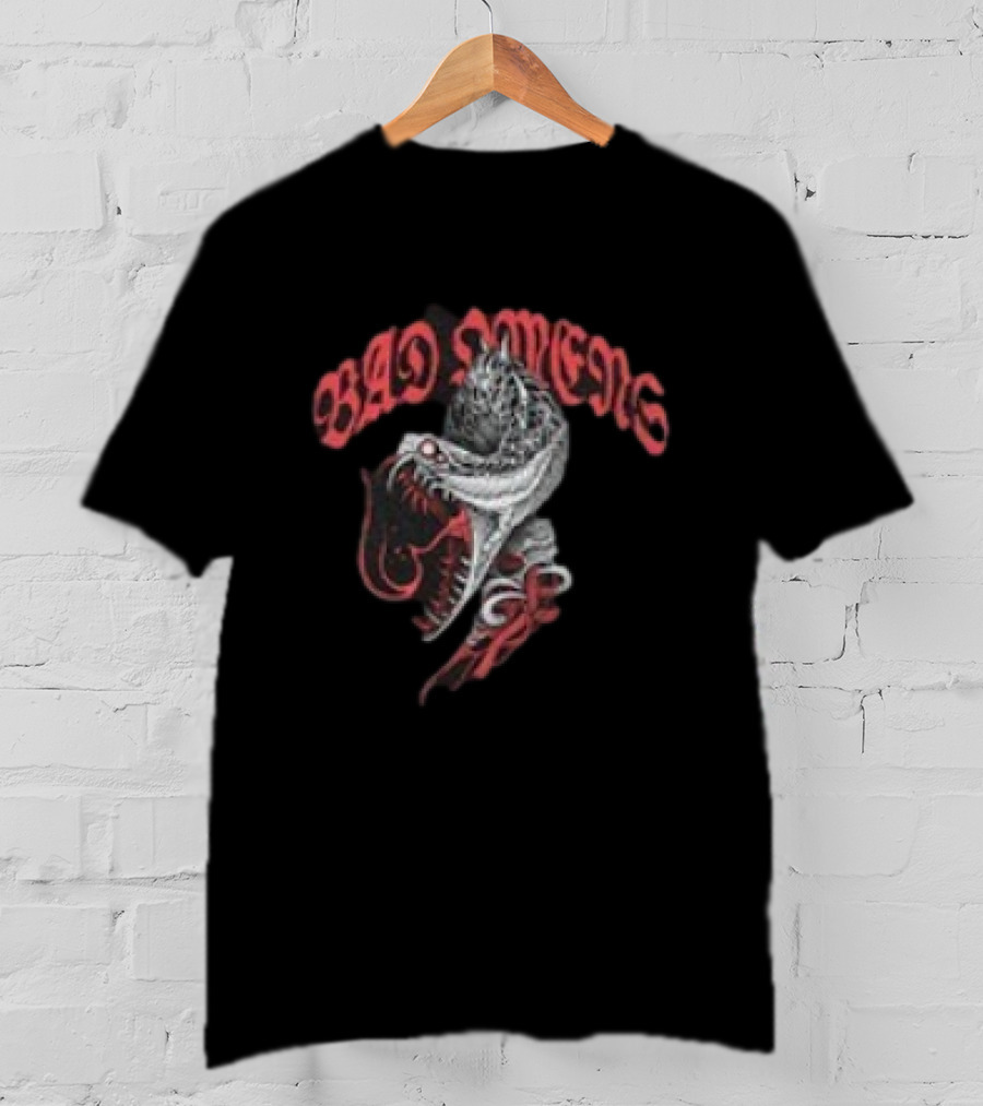 Bad Omens Serpent Tongue Snake Art Red Typography T-Shirt
