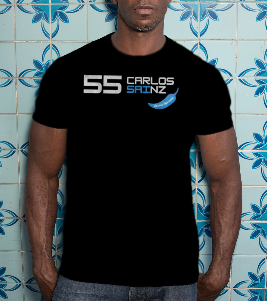 Carlos Sainz 55 Smooth Operator Blue Chilli 2025 T-Shirt