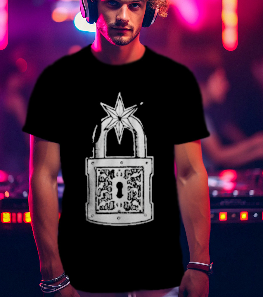 Deafheaven Lock Padlock Star Icon Design T-Shirt