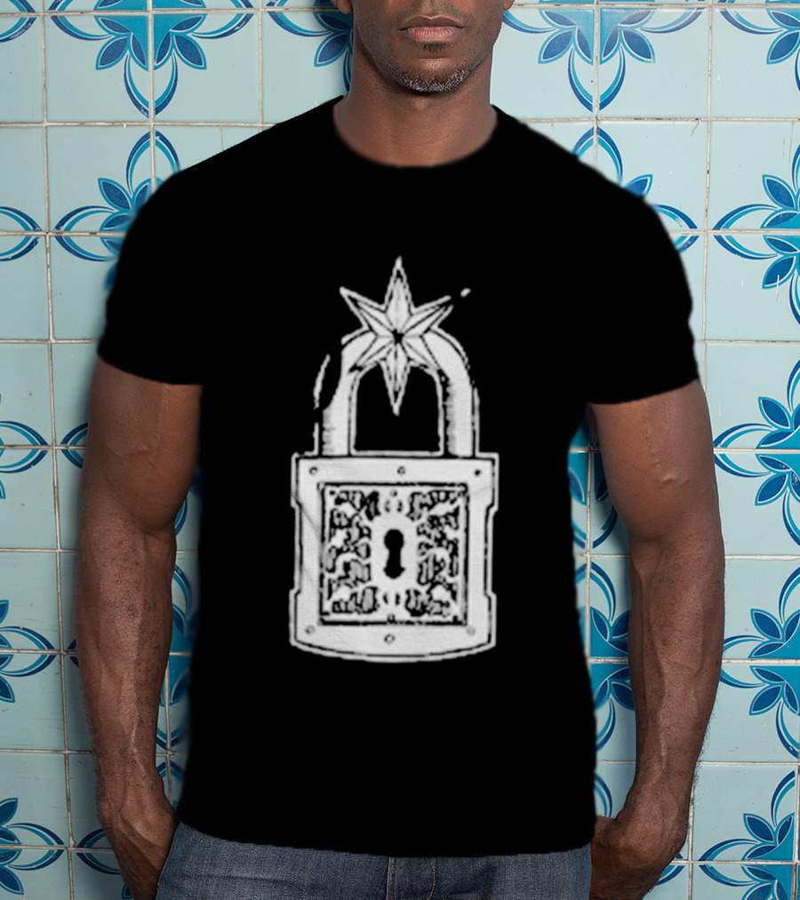 Deafheaven Lock Padlock Star Icon Design T-Shirt