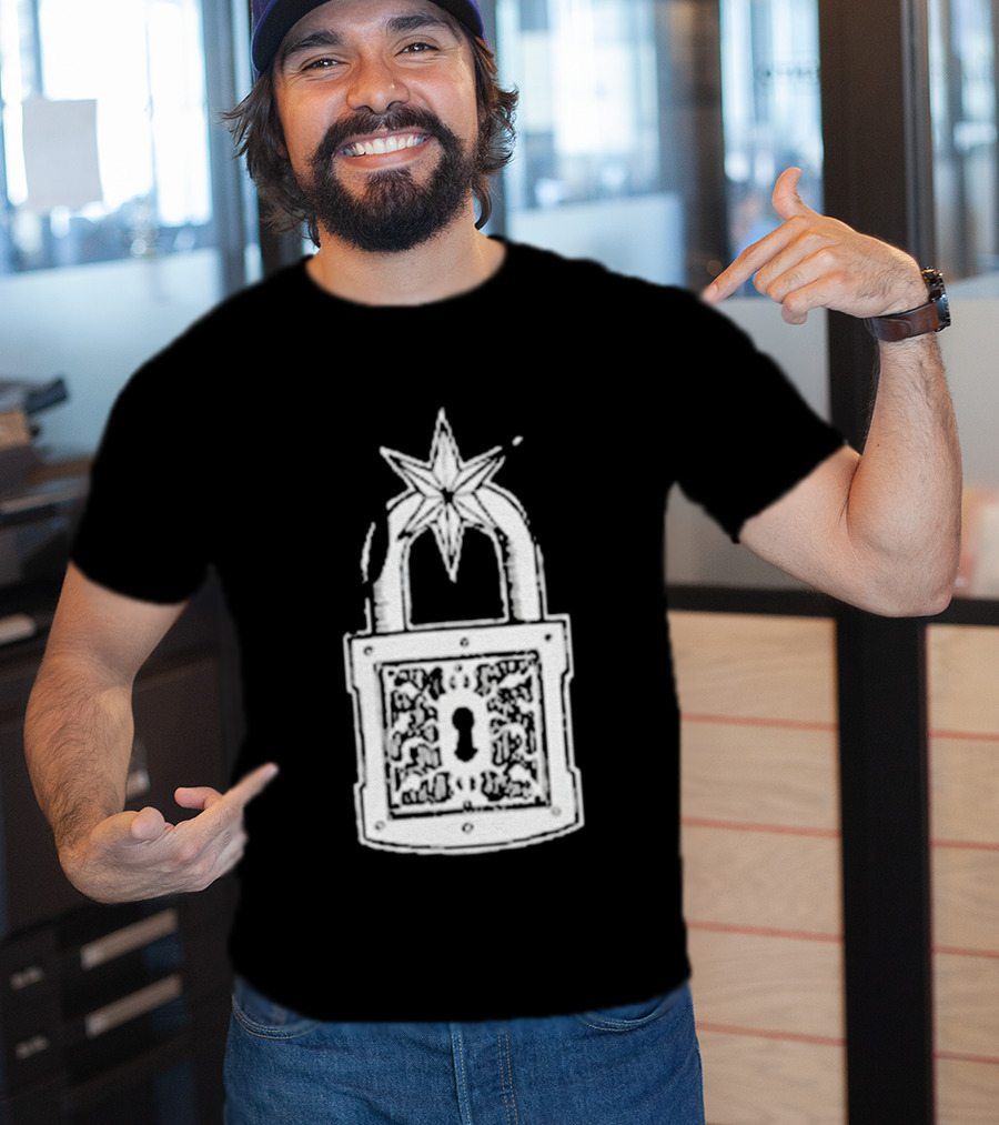 Deafheaven Lock Padlock Star Icon Design T-Shirt