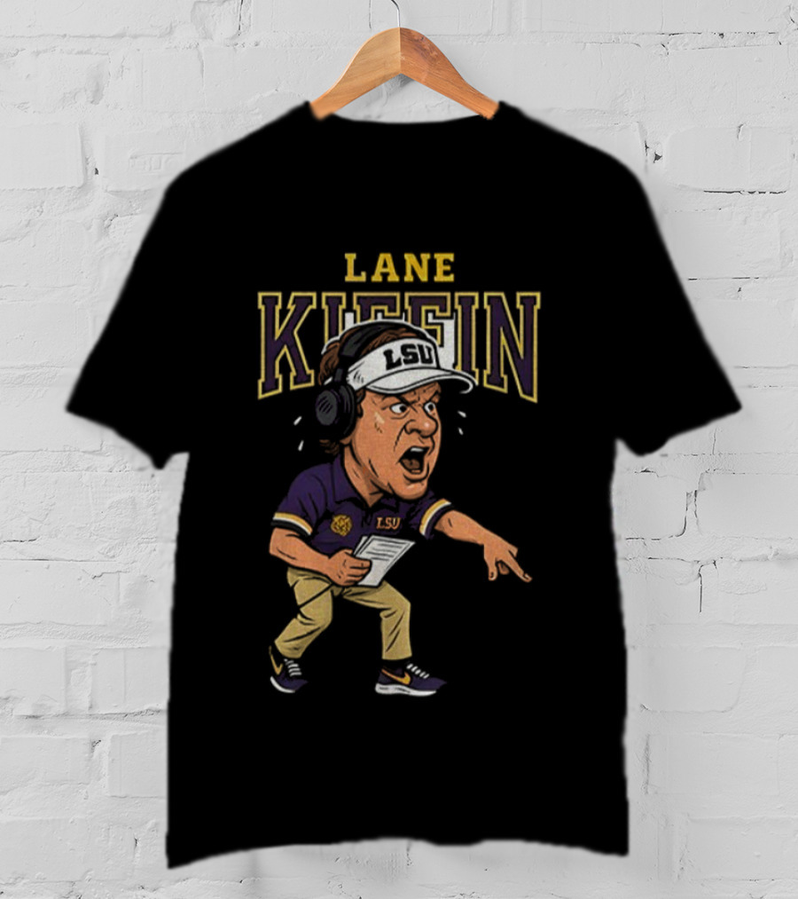 Lane Kiffin Cartoon LSU Tigers Football 2025 T-Shirt