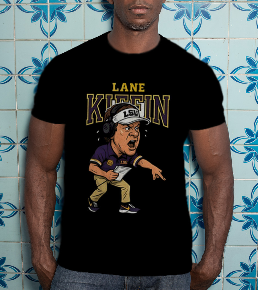 Lane Kiffin Cartoon LSU Tigers Football 2025 T-Shirt