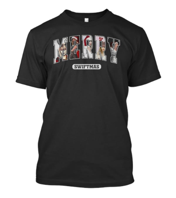 Merry Swiftmas Christmas Santa Faces T-Shirt