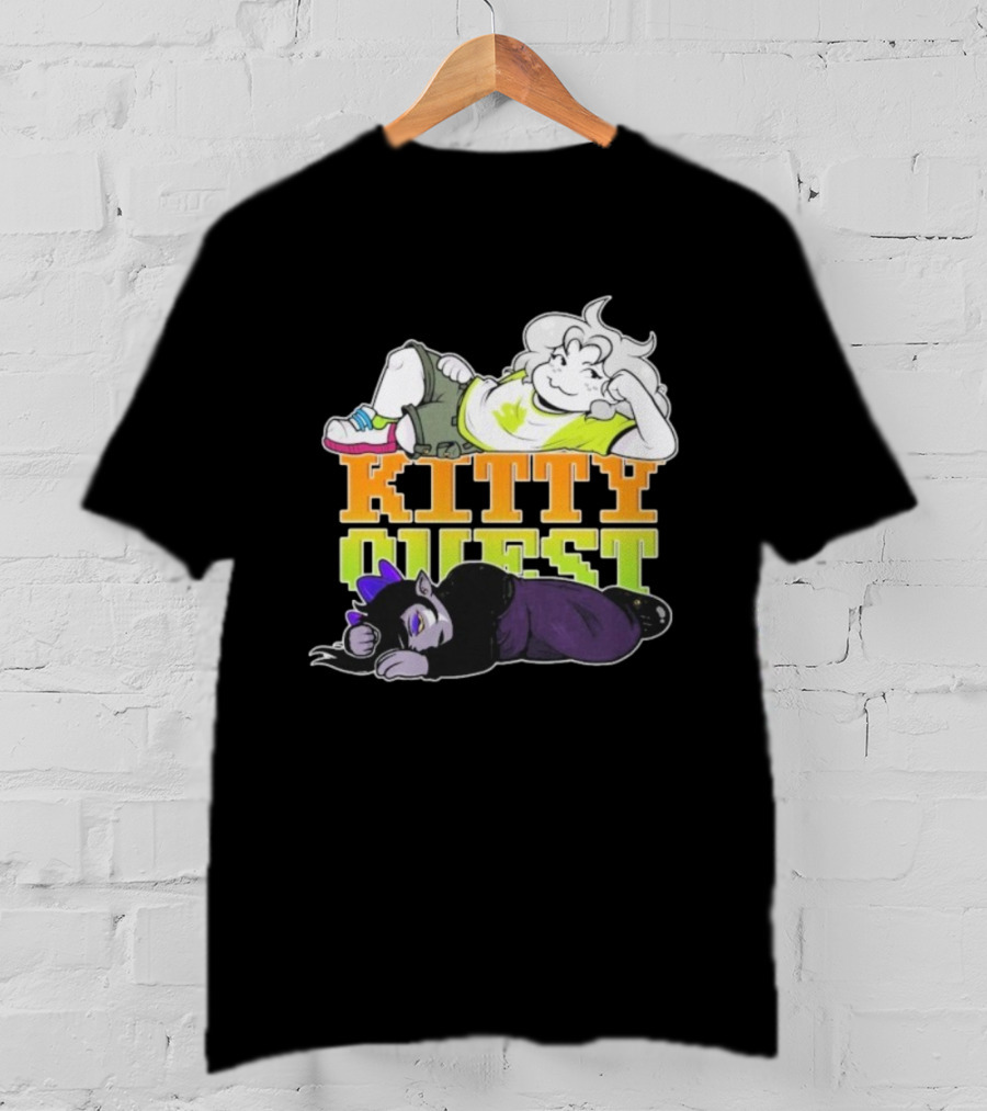 Kitty Quest Playful Characters Relaxing Fun Theme T-Shirt
