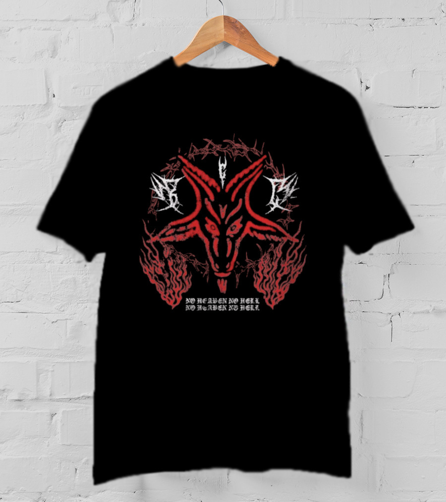 Blackcraft Cult No Heaven No Hell Don’t Pray For Me Goat And Flames T-Shirt