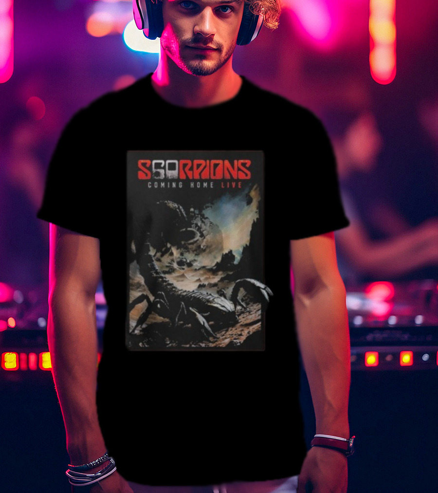 Scorpions Coming Home Live Cover 2025 2026 Vintage Concert Tour Merchandise T-Shirt